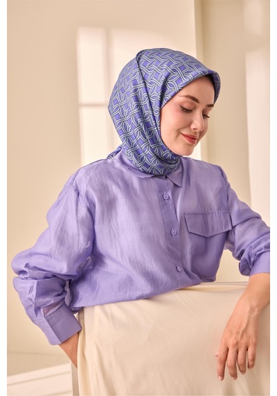Silk Home Twill İpek Eşarp 11479-15 Funda, Buz Mavisi