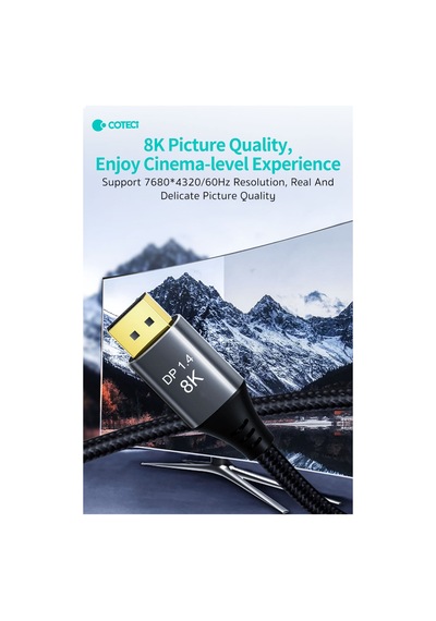Mini Displayport To Displayport 1.4 Kablosu 3 Metre - 8k 60hz / 4k 144hz Görüntü Aktarıcı Kablo