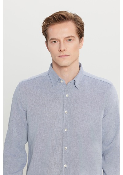 Altınyıldız Classıcs Erkek Lacı %100 Pamuklu Slim Fit Gizli Düğmeli Yaka Armürlü Gömlek Altınyıldız Classıcs Erkek Lacı %100 Pamuklu Slim Fit Gizli Düğmeli Yaka Armürlü Gömlek