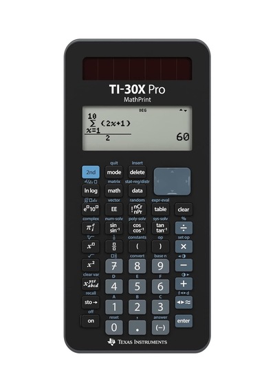 Tı-30x Pro Mathprint Okul Hesap Makinesi 4 Satırlı Yüksek Çözünürlüklü Ekran, Güneş Enerjisi Ve Pille Çalı Genel