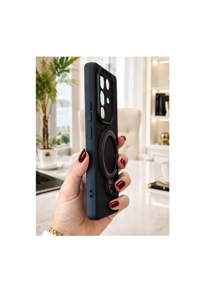 İnfinix Hot 50 Pro İle Uyumlu 360 Derece Dönebilen Kalın Metal Magsafe Halka Stantlı İçi Kadife Korumalı Ultra Lüx Premium Silikon Kılıf Siyah İnfinix Hot 50 Pro İle Uyumlu 360 Derece Dönebilen Kalın Metal Magsafe Halka Stantlı İçi Kadife Korumalı Ultra Lüx Premium Silikon Kılıf Siyah