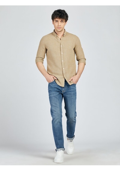 LOFT Regular Fit Erkek Gömlek U.kol Lf2027070 Q1.v1 Bej