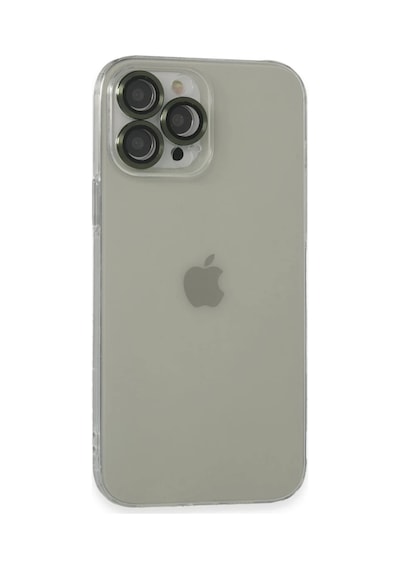 Apple iPhone Uyumlu  13 Pro Max Uyumlu Kılıf Luko Lens Silikon - Yeşil
