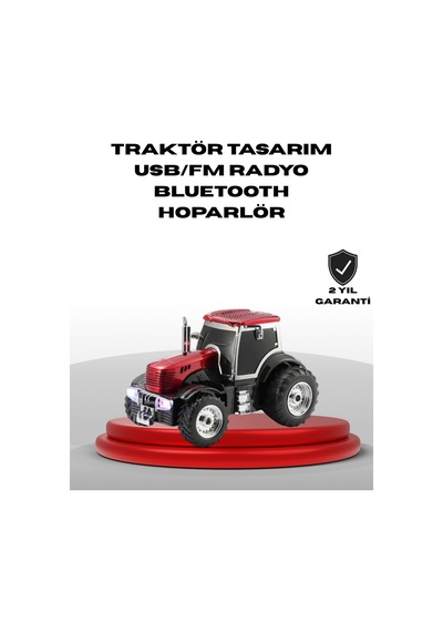 Traktör Tasarımlı Bluetooth Hoparlör Usb Tf Aux Fm Radyo