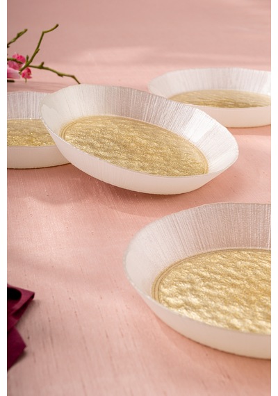 Emsan Golden 4 Parça Cam Dik Kase 21 Cm Gold