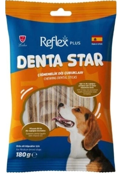 Reflex Plus Denta Star Diş  Orta Irk Köpek Ödül Maması 180 Gr