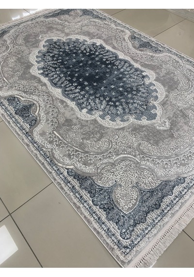 Merinos Halı Rodin Serisi 19777 036 Akrilik Halı Salon Oturma Odası Halısı Gri - Lacivert