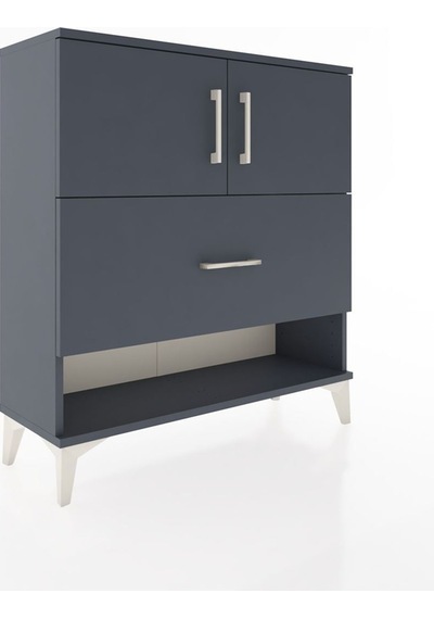 Arges Şifonyer 2 Raflı Tek Çekmeceli 2 Kapaklı 88x30x96 Antrasit-antrasit Antrasit Arges Şifonyer 2 Raflı Tek Çekmeceli 2 Kapaklı 88x30x96 Antrasit-antrasit Antrasit