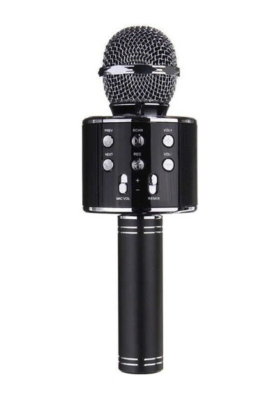 Renkli Kareko Mikrofon Ws-858 Karaoke Mikrofon Pembe
