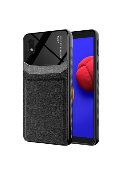 Samsung Uyumlu Galaxy A01 Core Kılıf Zore Emiks Kapak Siyah