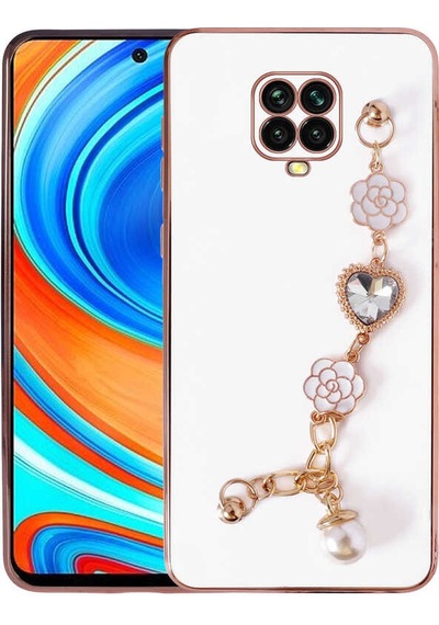 Xiaomi Redmi Note 9s Kılıf El Tutamaçlı Kamera Korumalı Zore Taka Silikon Kapak Beyaz