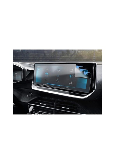 Peugeot 208 Uyumlu 10 İnç Araç Ekran Koruyucu Multimedya Şeffaf Nano 9h Kırılmaz
