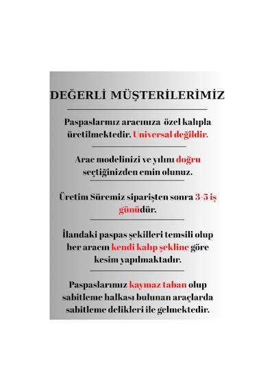 Oto Halı Paspas Bmw 5 Serisi G30 2017-2023 Uyumlu M M Teknik Sport Kaymaz & Şık Tasarım