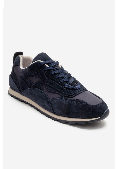 Luvishoes Sahra Lacivert Süet Hakiki Deri Kadın Sneaker Lacivert