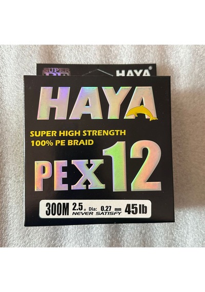 Pex12 12 Katlı Örgü İp Misina - 300 Metre 0.27mm 45lb Multicolor