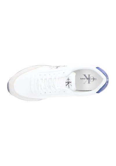 Calvin Klein Retro Runner Low Mens Sneaker Erkek Günlük Spor Ayakkabı Beyaz Beyaz