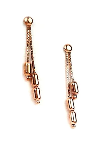 Italyan Tasarımı Gümüş Rose Modern Küpe N11.60865