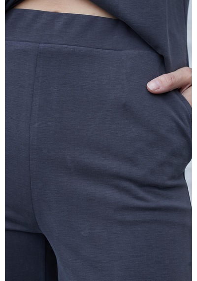 JUMENT Kadın Esnek Modal Kumaş Yüksek Bel Cepli Bacak Kısmı Rahat Kesim Dar Paça Pantolon-antrasit JUMENT Kadın Esnek Modal Kumaş Yüksek Bel Cepli Bacak Kısmı Rahat Kesim Dar Paça Pantolon-antrasit