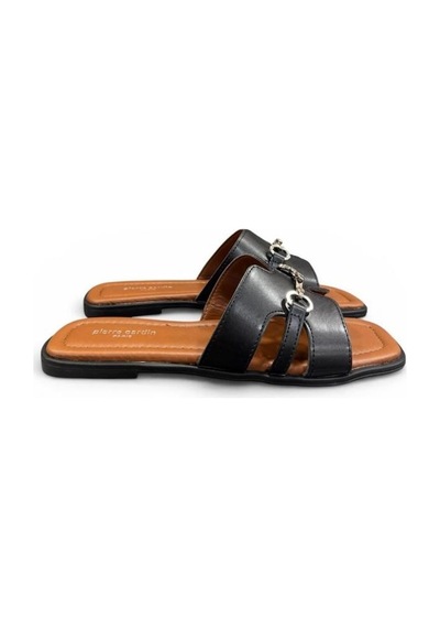 Pierre Cardin Düz Toka Detaylı Anatomik Bayan Terlik Siyah