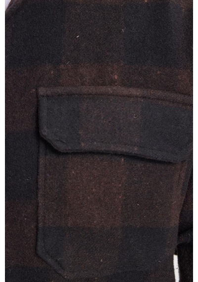 Tudors Erkek Slim Fit Dar Kesim Uzun Kollu Kapaklı Çift Cepli Kareli Kışlık Oduncu Gömlek-41620 Çok Renkli