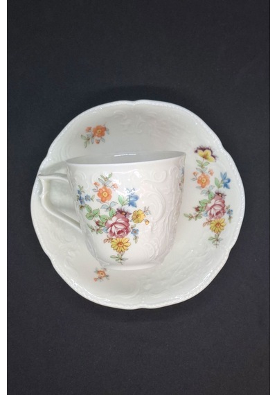 Classic Rose Collection Vintage Çay Fincanı 2 Parça 180 Ml Sarı-kırmızı