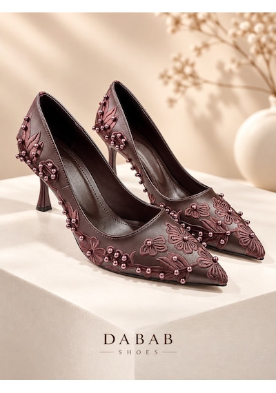 Dabab Shoes Vıanel Kadın Acı Kahve Çiçek Nakışlı İnci İşlemeli Sivri Burun 7 Cm Kadeh Topuklu Abiye Stiletto Ayakkabı Kahverengi Dabab Shoes Vıanel Kadın Acı Kahve Çiçek Nakışlı İnci İşlemeli Sivri Burun 7 Cm Kadeh Topuklu Abiye Stiletto Ayakkabı Kahverengi