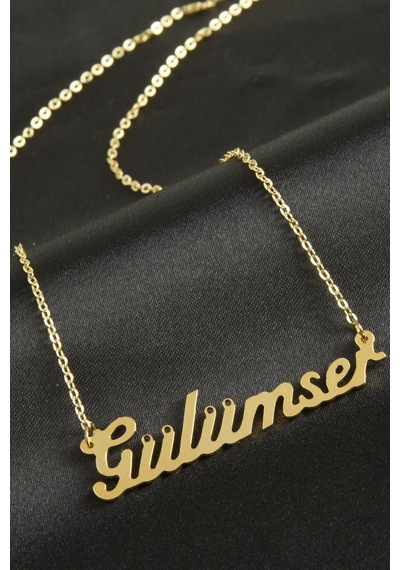 Hnrlıshp Gülümser İsimli Kolye -sarı altın 01390111