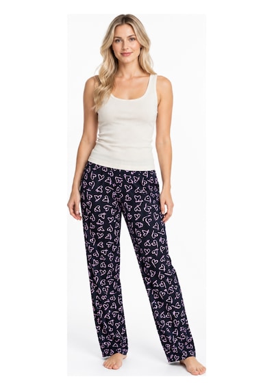 Fit Women Kadın Çizgili Bluz Desenli Askılı Ekru Pijama Takımı