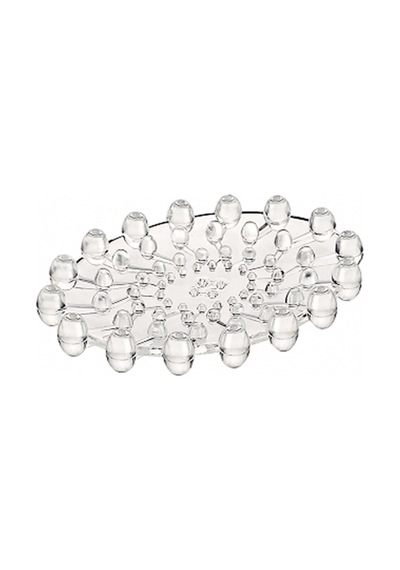Palm Şeffaf Kristal Katı Sabunluk - Kaymaz Tabanlı Dekoratif Banyo Sabunluğu Gümüş - 864200448 Gümüş