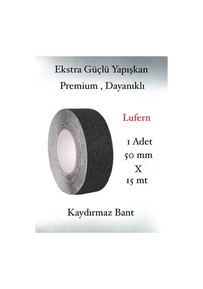 Premium 50mm X 15mt Siyah Kaydırmaz Bant Yapışkanlı Merdiven Basamak Zemin Güçlü Tutunabilen Halı Diğer