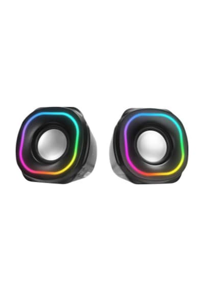 Mikado Md-180 2.0 3w-2 Siyah Rgb Aydınlatmalı Usb + 3.5mm Usb 5v Speaker Hoparlör
