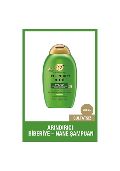 OGX Biberiye & Nane Arındırıcı Sülfatsız Şampuan 385 ml