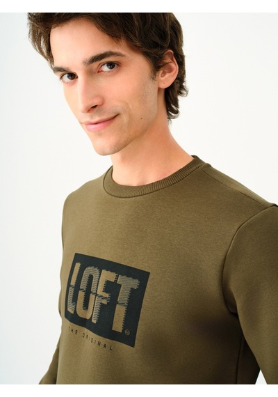 Erkek Sweat S-shırt Khakı