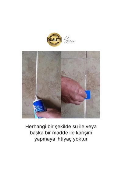 Pratik Gümüş Silver Simli Hazır Derz Fayans Seramik Boşluk Anında Kapatıcı Yer Cephe Yenileyici