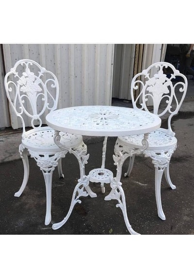 Aluminyumdokumcu Güllü Sandalye Güllü Tabla Ince Ayak Masa