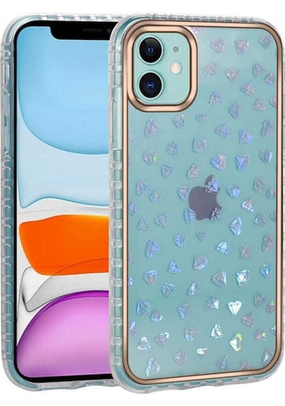 Apple Uyumlu iPhone 11 Kılıf Desenli Parlayan Transparan Zore Avva Kapak No10