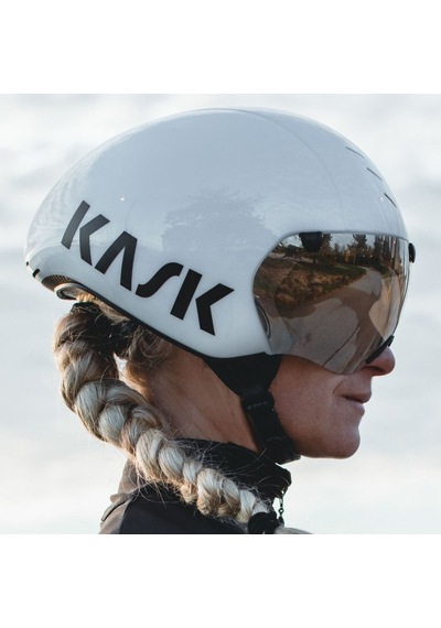 Kask Bambino Pro Time Trial Kaskı Beyaz L 59-62 Siyah