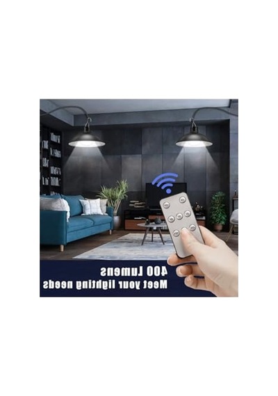 Güneş Enerjili Kumandalı Çift Başlıklı Sarkıt Lamba, Kısılabilir Aydınlatma 01G Taba