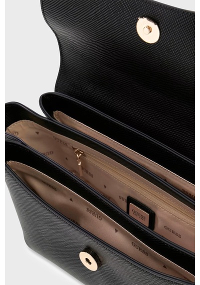 Guess Gilda Logolu Çıkarılabilir Askılı Çanta Hwzg9747200 Bayan Çanta Hwzg97 47200 Bla Siyah