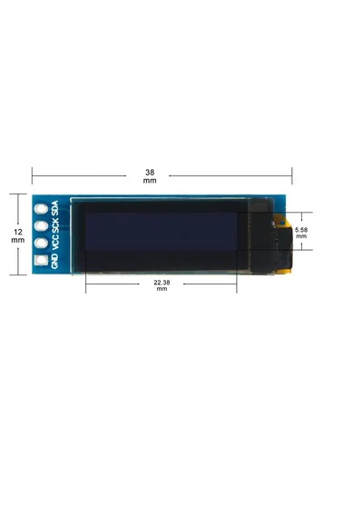 128x32 Oled Lcd Ekran 0.91 Inch - Beyaz Arduino Uyumlu