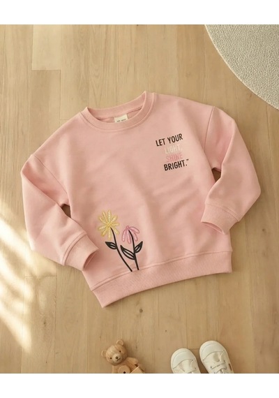 Roya Somon Renk Kız Çocuk Let Your Sweatshirt