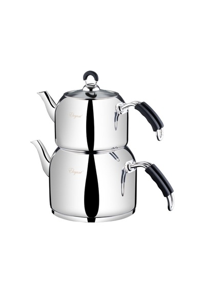 Elegant Mirage Mini Boy Silikonlu Çelik Kulplu Çaydanlık Takımı Çelik