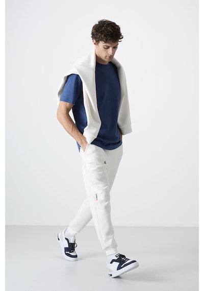 Tommy Life Ekru Bağcıklı Dar Paça Erkek Eşofman Alt - 84999 Ekru