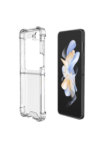 Zore Galaxy Z Flip 6 Kılıf Ogaa Nitro Anti Shock Silikon - Şeffaf