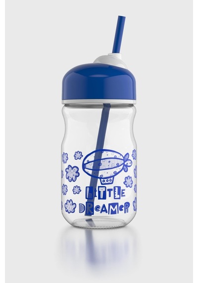 Renga Bubble Kids Little Dreamer Desenli 370 Ml Pipetli Cam Şişe 182027 Mavi