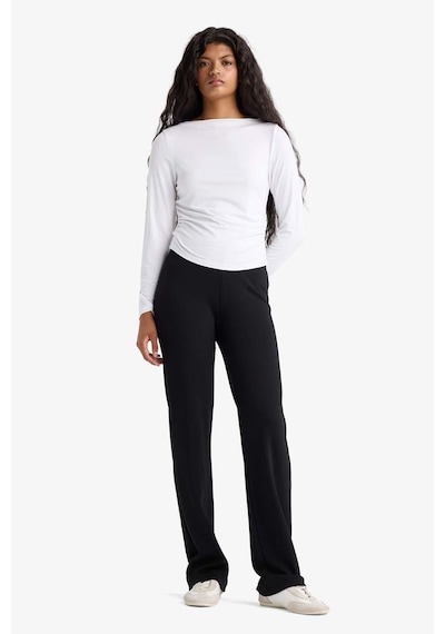 Defacto Flare Fit Geniş Paça Termal Tayt F2545AX25AU Siyah
