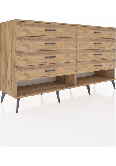 Hyperion Konsol 8 Çekmeceli 176x44x99 Çam-çam Atlas Çam/atlas Çam - Atlas Çam