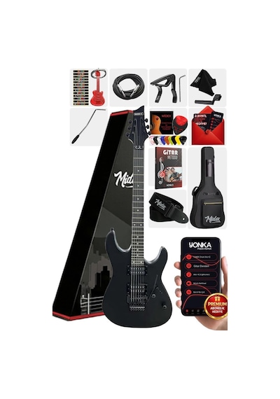 Midex GRX - 300 - BAG Profesyonel Elektro Gitar Seti Akçaağaç (Humbucker-Humbucker)r)