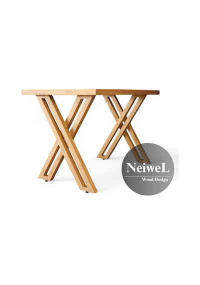 Neiwel Adel Doğal Ahşap Toplantı Masası x 80 x 200 Açık Ceviz