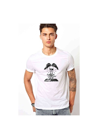 The Otlier Guys Shore Volcom Pipe Baskılı Beyaz Erkek Tshirt